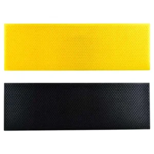 برگه موم پلاستیکی کوتاه هفت گوهر | مشکی و زرد رنگ | بدون موم اندود شده