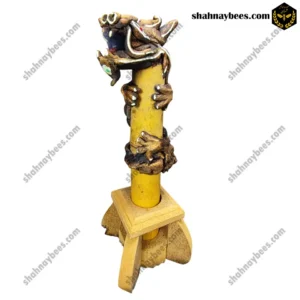 جاعودی پایه بلند چوبی | طرح اژدها یک سر شبرنگ