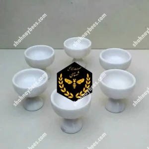 ست هفت سین سنگی | کاپی پایه منحی | با آینه و شمعدان