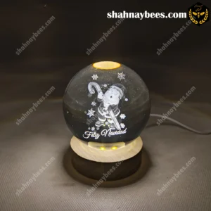 چراغ خواب گوی شیشه ای طرح تبریک عید نو