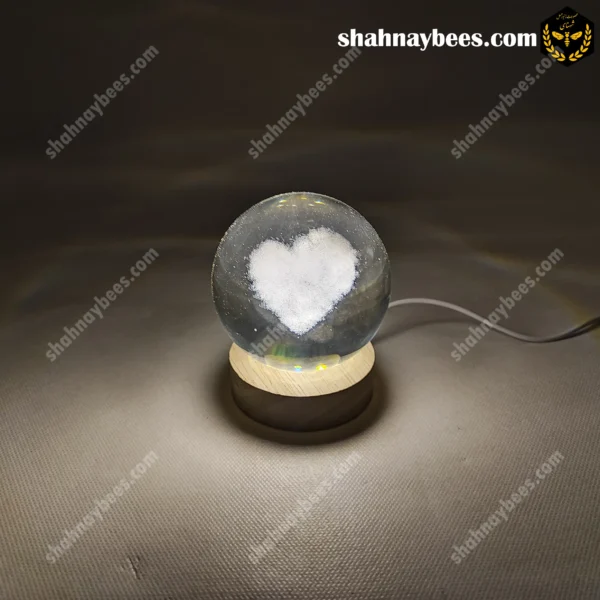 چراغ خواب گوی شیشه ای طرح قلب