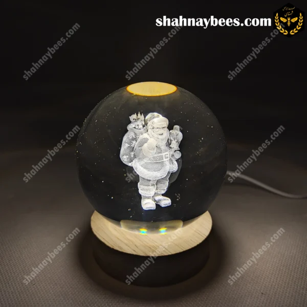 چراغ خواب گوی شیشه ای طرح بابا نوئل2