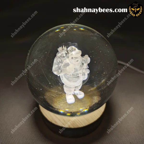 چراغ خواب گوی شیشه ای طرح بابا نوئل3