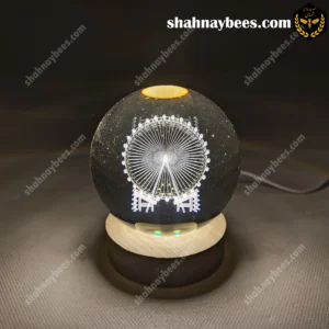 چراغ خواب گوی شیشه ای طرح چرخ و فلک