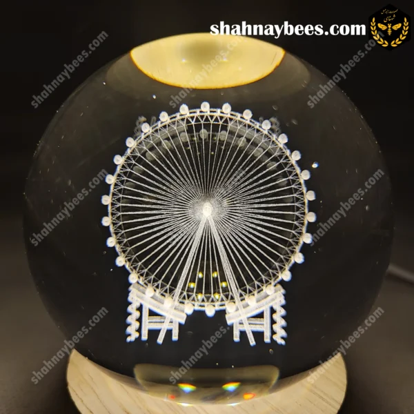 چراغ خواب گوی شیشه ای طرح چرخ و فلک1