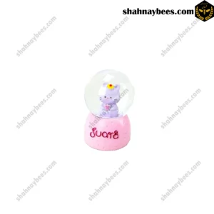 گوی برفی کوچک طرح گربه بنفش