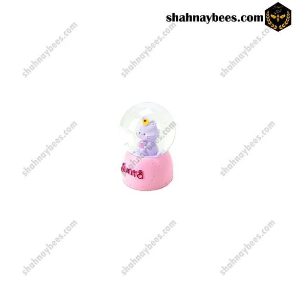 گوی برفی کوچک طرح گربه بنفش2