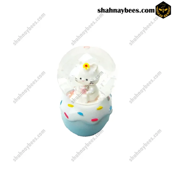 گوی برفی کوچک طرح گربه سفید