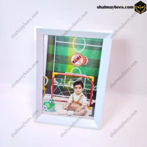 قاب عکس فانتزی سفید | طرح شیار دار متوسط | 4 سایز