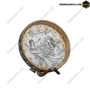 ساز دف دکوری کوچک چوبی طرح هخامنش
