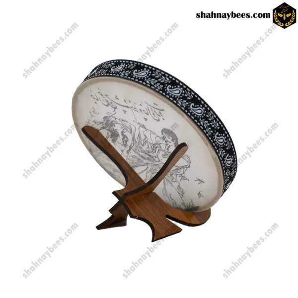 ساز دف دکوری کوچک چوبی طرح هخامنش1